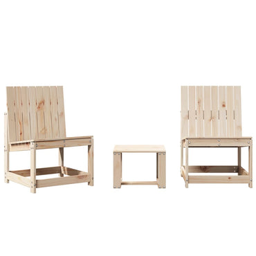 vidaXL Salon de jardin 3 pcs en bois de pin massif