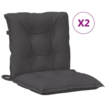 vidaXL Niedriglehner-Auflagen 2 Stk Melange Anthrazit 100x50x7cm Stoff