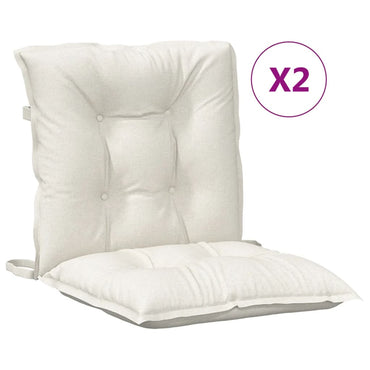 vidaXL Niedriglehner-Auflagen 2 Stk. Melange Creme 100x50x7 cm Stoff
