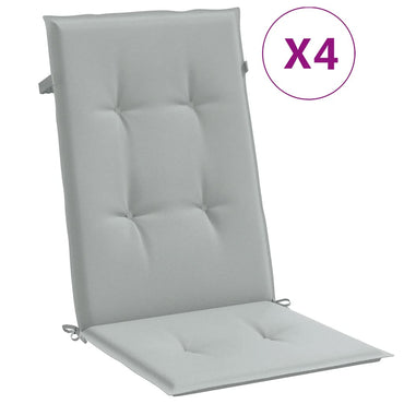 vidaXL Coussins de dossier haut 4 pcs Mélange Gris clair 120x50x4 cm Tissu