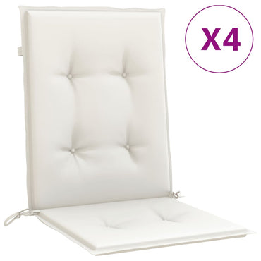 vidaXL Coussins pour chaises basses 4 pcs Tissu crème chiné 100x50x4 cm