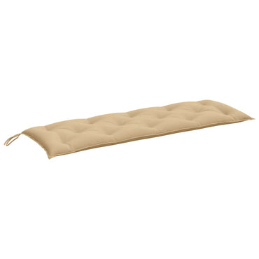 vidaXL Coussin de banc de jardin mélamine beige 150x50x7 cm Tissu