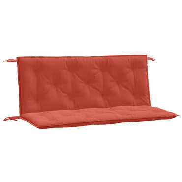 vidaXL Coussins de banc de jardin 2 pcs Mélange Rouge 120x50x7 cm Tissu
