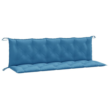 vidaXL Coussins de banc de jardin 2 pcs Mélange bleu 180x50x7 cm Tissu