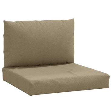 vidaXL Coussins de palette 2 pcs. Tissu chiné taupe