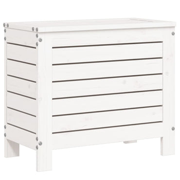 vidaXL Gartenhocker Weiß 62x31,5x52 cm Massivholz Kiefer