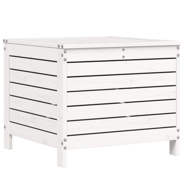 vidaXL Gartenhocker Weiß 62x63,5x53,5 cm Massivholz Kiefer