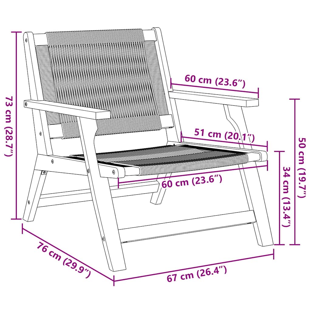 vidaXL gartenmöbel 2 pcs Schwarz 67 x 76 x 73 cm Massivholz Akazie