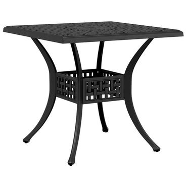 vidaXL Table de jardin Noir 80x80x75 cm Aluminium moulé