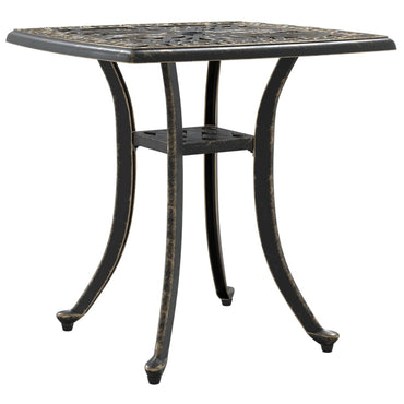 vidaXL Table de jardin bronze 53x53x53 cm Aluminium moulé