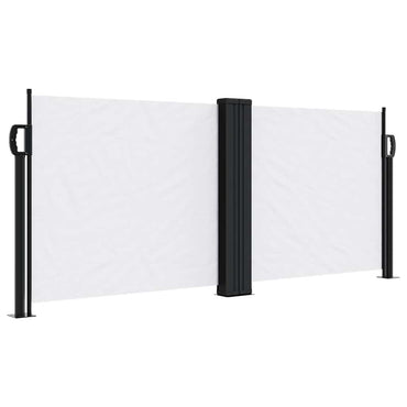 vidaXL Seitenmarkise Ausziehbar Weiß 100x600 cm