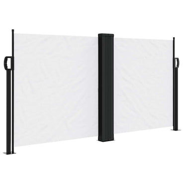 vidaXL Seitenmarkise Ausziehbar Weiß 120x600 cm