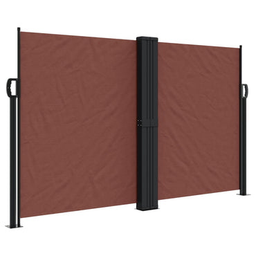 vidaXL Seitenmarkise Ausziehbar Braun 140x600 cm