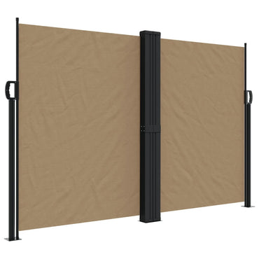 vidaXL Auvent latéral rétractable Taupe 160x600 cm