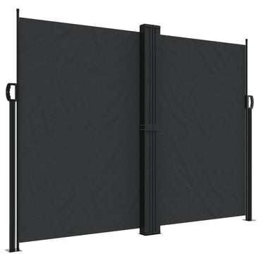 vidaXL Seitenmarkise Ausziehbar Schwarz 180x600 cm