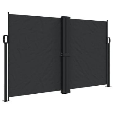 vidaXL Seitenmarkise Ausziehbar Schwarz 140x1000 cm