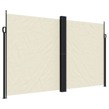 vidaXL Seitenmarkise Ausziehbar Creme 200x1000 cm