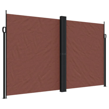 vidaXL Seitenmarkise Ausziehbar Braun 200x1200 cm