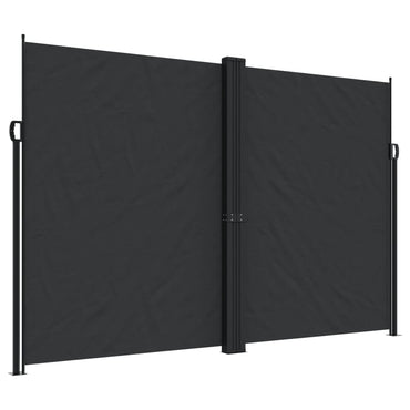 vidaXL Seitenmarkise Ausziehbar Schwarz 220x1200 cm