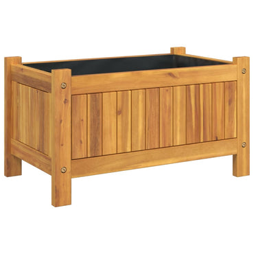 vidaXL Pflanzkübel mit Einlage 54x31x30 cm Massivholz Akazie