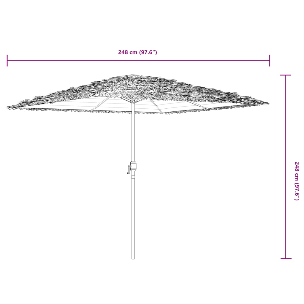vidaXL Parasol avec mât en acier Vert 248x248x248 cm