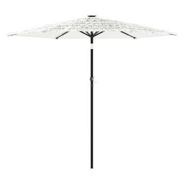 vidaXL Sonnenschirm mit Stahlmast Weiß 268x268x226 cm