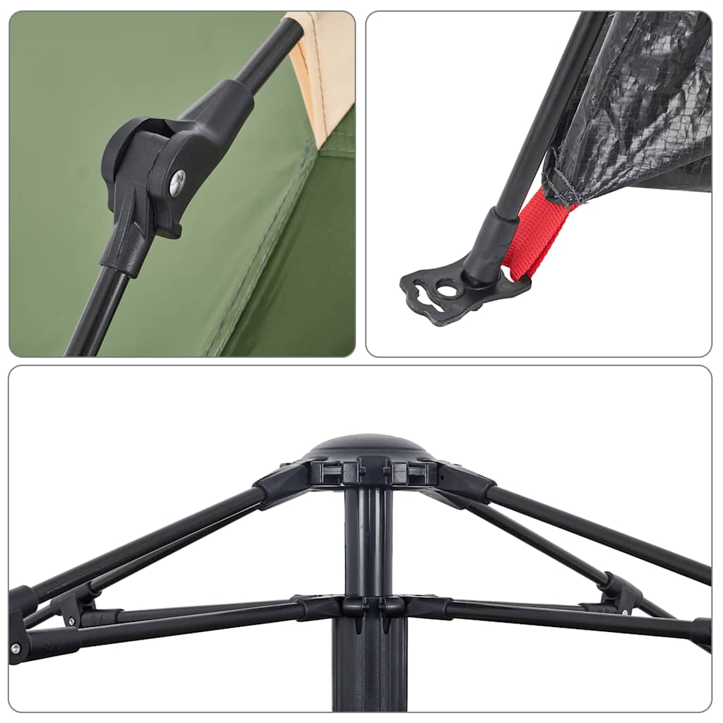 vidaXL Kuppel-Campingzelt 5 Personen Grün Quick Release