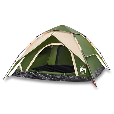 vidaXL Kuppel-Campingzelt 4 Personen Grün Quick Release