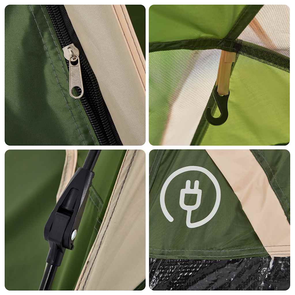 vidaXL Kuppel-Campingzelt 2 Personen Grün Quick Release