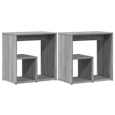 vidaXL Tables d'appoint 2 pcs Gris Sonoma 50x30x50 cm Bois d'ingénierie