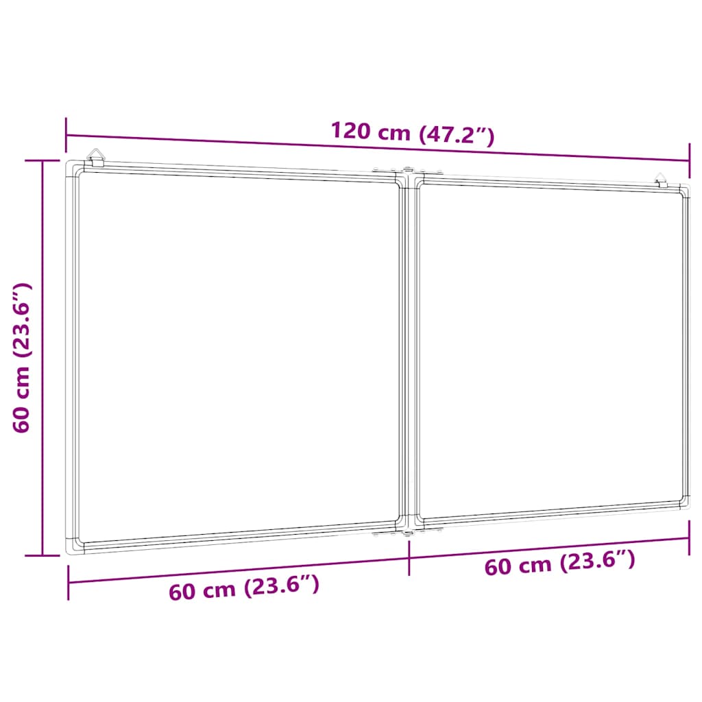 Magnetisches Whiteboard 120x60x1,7 cm Aluminium