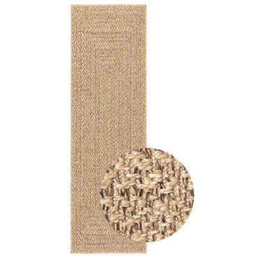 vidaXL Teppich ZIZUR 80x250 cm Jute-Optik Indoor und Outdoor