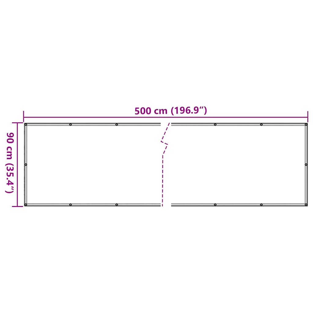 vidaXL Balkon-Sichtschutz Anthrazit 500x90 cm PVC