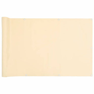 vidaXL Balkon-Sichtschutz Creme 500x90 cm PVC