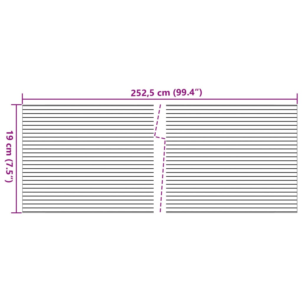 vidaXL Sichtschutzstreifen 10 Stk. Hellgrau 252,5x19 cm PVC