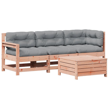 vidaXL 4-tlg. Garten-Lounge-Set mit Kissen Massivholz Douglasie