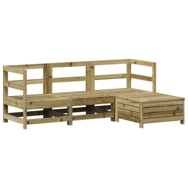 vidaXL Salon de jardin 4 pcs en pin imprégné