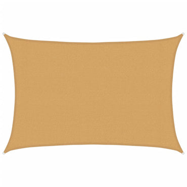 vidaXL Sonnensegel 160 g/m² Rechteckig Sandfarben 3x4 m HDPE