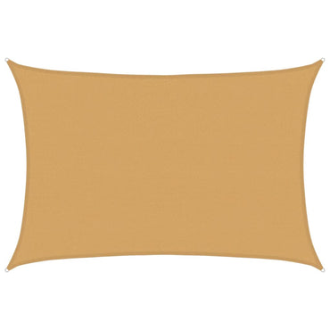 vidaXL Sonnensegel 160 g/m² Rechteckig Sandfarben 4x6 m HDPE
