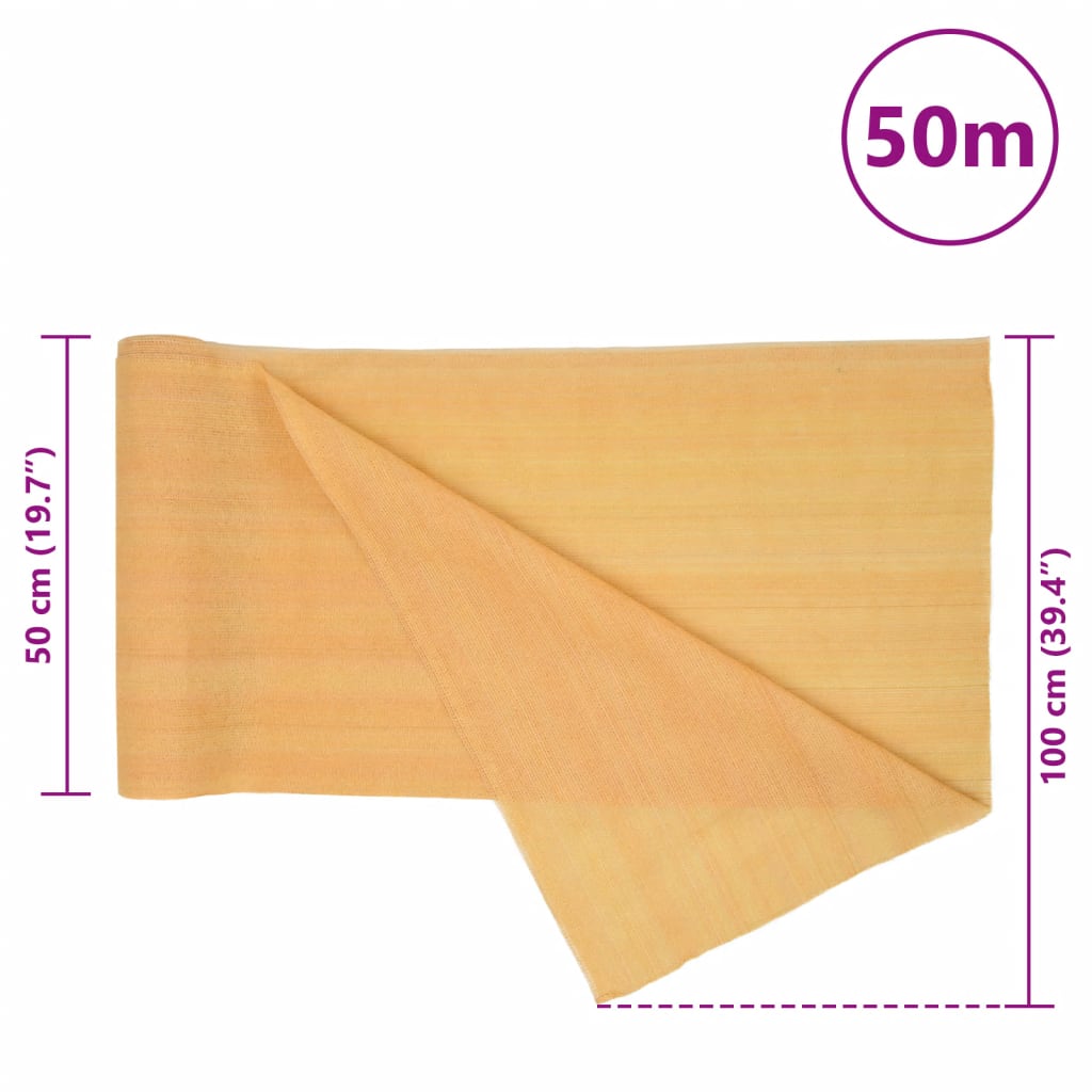 vidaXL Zaunblende Sandfarbe 1x50 m HDPE 75 g/m²