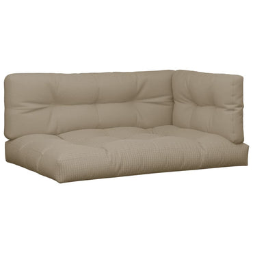 vidaXL Coussins de palette 3 pcs Taupe Tissu