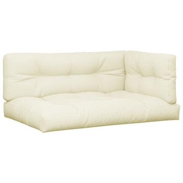 vidaXL Coussins de palette 5 pcs Crème Tissu