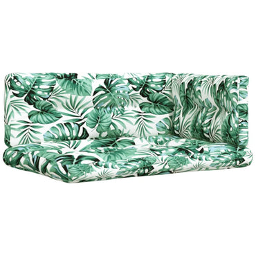 vidaXL Coussins de palette 5 pcs Motif feuilles Tissu