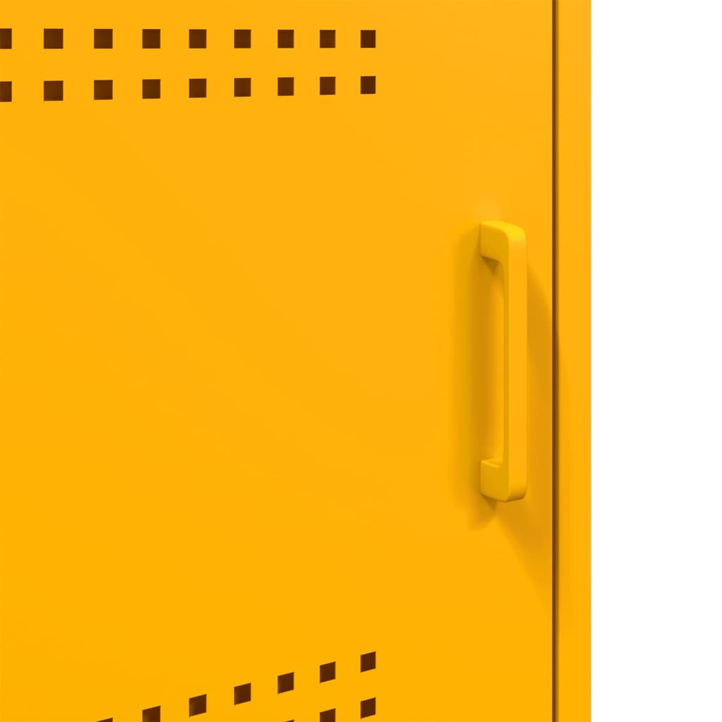 vidaXL Tables de chevet 2 pcs Jaune moutarde 36x39x50,5 cm Acier