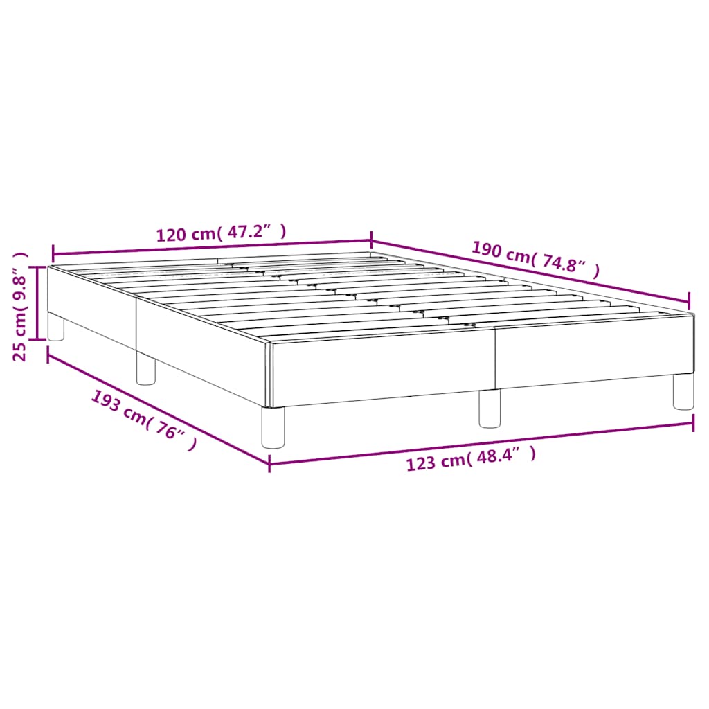 Bettgestell ohne Matratze Dunkelgrün 120x190 cm Samt