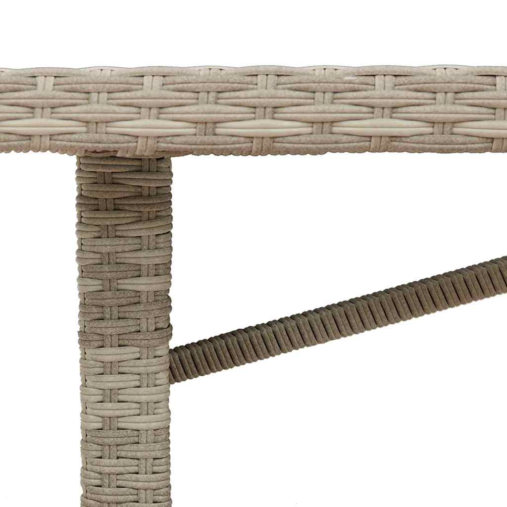 vidaXL Garten Essgruppe 9 pcs Hellgrau Poly-Rattan
