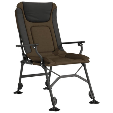 vidaXL Chaise de pêche pliable avec accoudoirs Taupe
