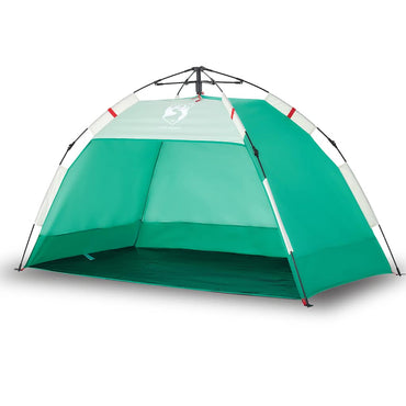 vidaXL Tente de plage 2 personnes vert marin ouverture rapide imperméable
