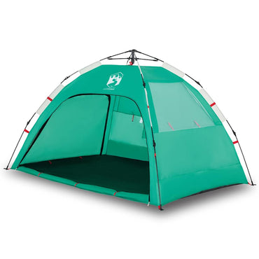 vidaXL Tente de plage 2 personnes vert marin ouverture rapide imperméable