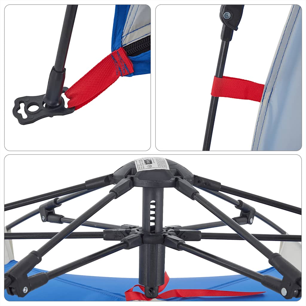 vidaXL Strandzelt 3 Personen Azurblau Quick Release Wasserdicht